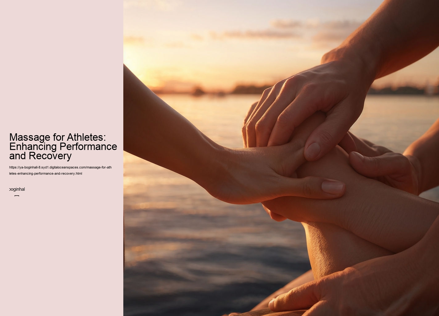 Massage for Athletes: Enhancing Performance and Recovery